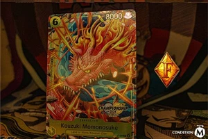 One Piece TCG Kouzuki Momonosuke P-064 TEXTURED FINALIST (ONLY 52 IN THE WORLD) - Picture 1 of 22