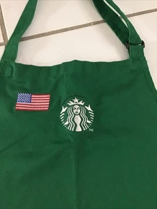Starbucks Barista Apron Uniform Siren AMERICAN FLAG Halloween Costume Green Logo - Picture 1 of 9