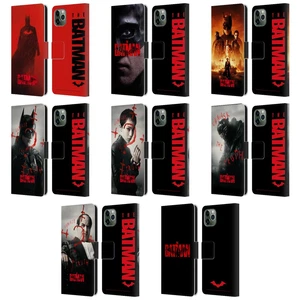 OFFICIAL THE BATMAN POSTERS LEATHER BOOK WALLET CASE FOR APPLE iPHONE PHONES - Picture 1 of 14