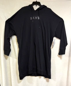 DKNY Sport Women's Hoodie 3X Black Rhinestone Logo Sweater Long Sleeve NEW - Bild 1 von 10