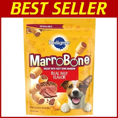 Golosinas saludables para perros dientes y huesos - sabor real a carne de res, 1,5 libras Foto 1 de 4