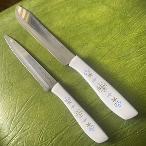 Vintage ECKO Vanadium White Blue Dutch Tulip USA Knife Knives - Picture 1 of 8