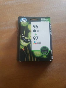 Genuine HP 96 Black & 97 Tri-Color Ink Cartridges 2 Pack SEALED OEM DATE 2018 - Picture 1 of 2