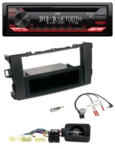 JVC CD DAB USB Bluetooth Lenkrad Autoradio für Toyota Auris 2007-2011 schwarz - Bild 1 von 9