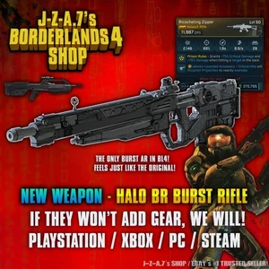 Borderlands 4✨ BR BATTLE RIFLE HALO AR WEAPON GEAR MODDED BL4 ✅PC-PS-XBOX✨ - Picture 1 of 2
