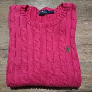 Polo Ralph Lauren Womens Cable Knit Sweater Jumper Size Large - Picture 1 of 19