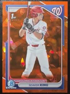 2024 Bowman Draft Sapphire Seaver King 1st Orange Refractor /25 - Picture 1 of 2