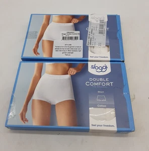 Sloggi Double Comfort Shorts - White - 2 Packs- UK 18 - EU 46 - Picture 1 of 5