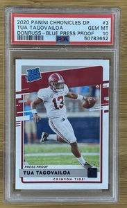 Tua Tagovailoa Rate Rookie PSA 10 2020 Panini Chronicles DP Blue Press Proof - Bild 1 von 2
