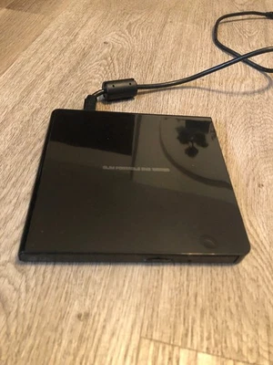 Gravador de DVD portátil ultra fino LG GP55EX70 com suporte M-DISC - USB preto - Imagem 1 de 4