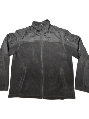 初学者夹克男式中号黑色全拉链抓绒软壳户外 RM45103 — 第 1/4 张图片