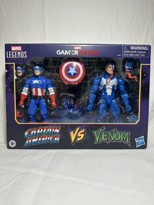 Figuras de acción de 6 pulgadas Marvel Legends Series Gamerverse Capitán América vs. Venom Foto 1 de 4