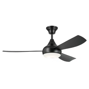 Satin Black 54"Ceiling Fan from the Ample Collection - Picture 1 of 7