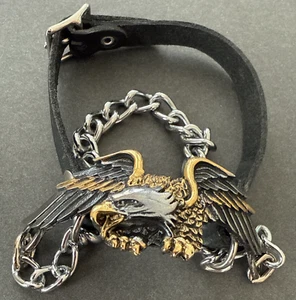 1 RYK Van Brouwer Harley Davidson Metal Eagle Cinghia Catena Stivali Regolabile 1993 - Foto 1 di 8