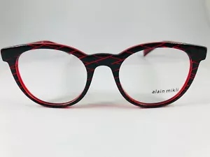 Alain Mikli Eyeglasses A03063 B0BW Black Red Diamond 49-19-140 NIB - Picture 1 of 5