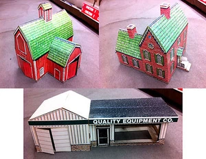 John Deere Vintage Collectible Cardboard Barn, House & Dealership. New in Box. - Picture 1 of 12