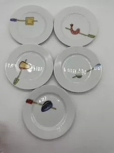 Set di 5 piatti antipasto Crate & Barrel Nancy Green Tidbits - Foto 1 di 7