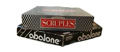1990 Abalone & 1988 Scruples Boardgames Vintage Game Night Pack - Complete  - Image 1 of 4