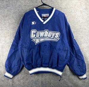 starter Dallas Cowboys NFL Jacket Mens Medium Blue NFL Pro Line Starter Pullover - Picture 1 of 7