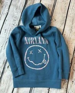 Cotton On Blue Nirvana Sweatshirt Hoodie 5 Girls - Picture 1 of 2