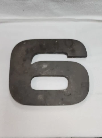 Vintage 3D BIG Metal Number 6 or Number 9.     12 INCHES TALL Cover