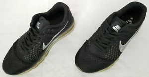 Mens Size 7.5 Black Silver Nike Air Max 2017 Running Shoes 849559-002 preowned - Picture 1 of 8