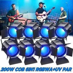 6in1 COB LED 200W PAR Can RGBW Lighting Stage Light DMX Club DJ Disco Show Light - Bild 1 von 21