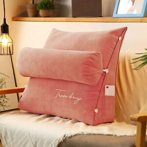 Triangle Reading Pillow Sofa Waist Cushion Wedge Backrest Soft Back Rest Pillows