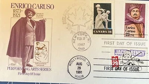 HNLP Hideaki Nakano AM 2250 Enrico Caruso 2965 Jack Benny Canadá Estampilla Ópera - Imagen 1 de 1