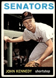 1964 TOPPS JOHN KENNEDY 203 VG RC BASEBALL WASHINGTON SENATORS