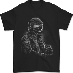 Camiseta monocromática de motociclista motociclista para hombre 100 % algodón - Imagen 1 de 2