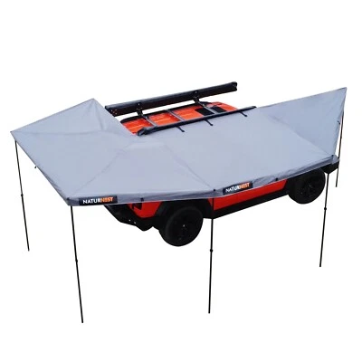Toldo de coche Naturnest 270 Plus impermeable pantalla de techo con varilla para lado de pasajero Foto 1 de 4
