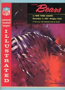 December 2, 1962 New York Giants vs Chicago Bears NFL Program Don Chandler - Picture 1 of 4