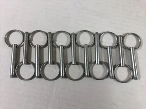 Lot of 11 Steel Ring-Grip Quick-Release Pin 1/4" Dia 1-3/8" Usable Lg (5034) - Picture 1 of 4