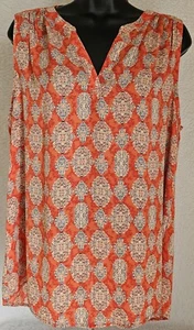 Eliane Rose Womens Shirt Top Blouse Size L Multicolor Floral - Picture 1 of 24