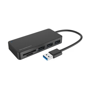 3 Port USB 3.0 HUB with SD SDHC SDXC Micro SD Multi Card Reader For PC Mac - Picture 1 of 4