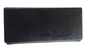 Fendi Sunglasses Eyeglasses Small Hard Leather Triangle Case BLACK, Pink,& Cloth - Picture 1 of 15