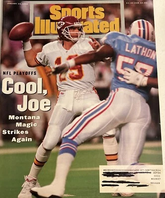 Sports Illustrated SI Magazine Joe Montana Kansas City Chiefs - January 24, 1994 - Image 1 of 2
