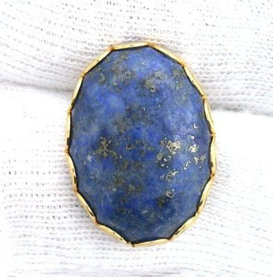 18x13 18mm x 13mm OVAL LAPIS LAZULI CAB GEMSTONE GEM GOLD COLOR TIE TACK EBS7866 - Image 1 of 2