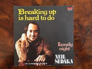 Solo Copertina 45 giri Neil Sedaka Breaking up is hard to do No disco - Picture 1 of 1