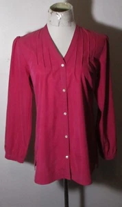 L.L. BEAN Pink Magenta Tencel Long Sleeve Blouse Size XS Reg. - Picture 1 of 6