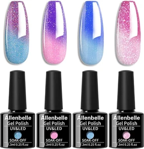 Smalto Semipermanente Camaleonte Nail Polish UV LED Gel Unghie (Kit Di 4 Pcs 7.3 - Foto 1 di 12