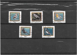 FRANCE 2025. MELODIE D'OISEAUX. LOT DE 5 TIMBRES ADHESIFS OBLITERES - Imagen 1 de 1