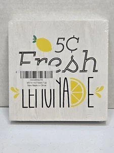 Zopedia Summer Decorations for Home, Desk Decor, Summer Sign, Lemon Sign 5"x5" - Picture 1 of 4