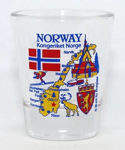 NORWEGEN LANDMARKEN UND IKONEN COLLAGE SCHROTGLAS SCHROTGLAS - Bild 1 von 1