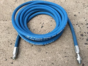 25ft 3/8" 4000PSI Blue Non-Marking Pressure Washer Hose (Flexible) (New) - Picture 1 of 3