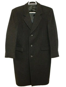 Langer Herrenmantel Mantel Gr. 40R Kaschmirmischung Schwarz 3 Knöpfe Nino Cerruti  - Bild 1 von 12