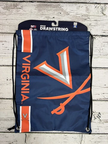 Virginia Cavilers NCAA Logo Spell Out Foco Drawstring Backpack - New With Tags Cover