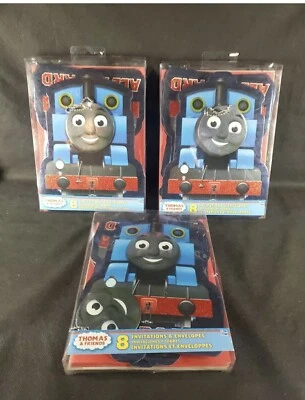 24 Thomas The Tank Engine Birthday Party Invitations Boys Cards W/ Envelopes - Image 1 of 4