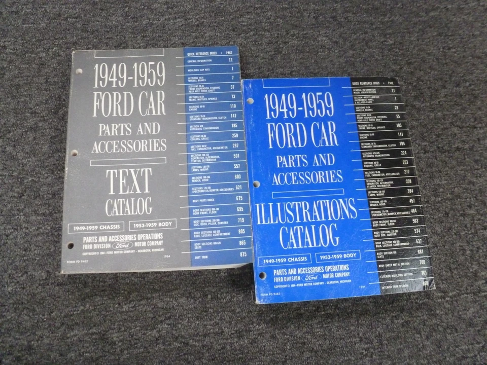 1956-1958 Ford Country Squire Station Wagon Parts Catalog Manual Set 1957 - Image 1 of 1